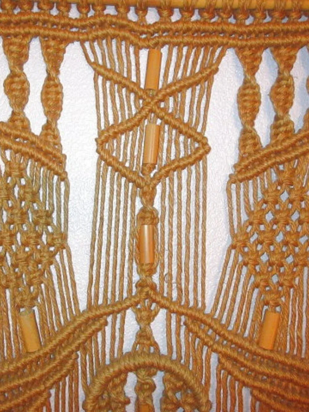 Vtg 70s Macrame Wall Hanging 60